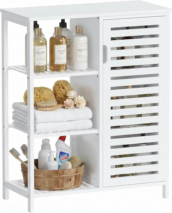 HITNET Bathoom Storage Cabinet, Bamboo Floor Cabinet