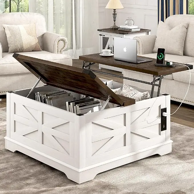 Hlivelood 36" Farmhouse Movable Lift Top Coffee Table