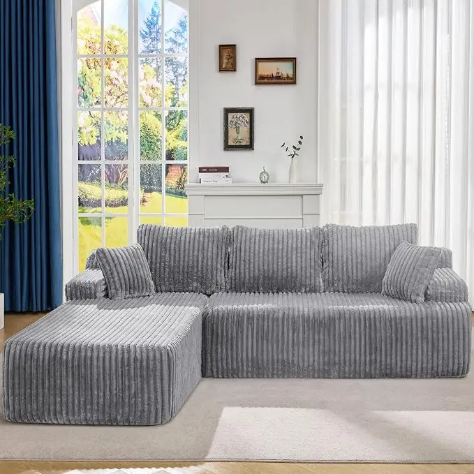 Hobestluk Modular Sectional Sofa Couches L-Shape Couch 3 Seat Modular Sofa
