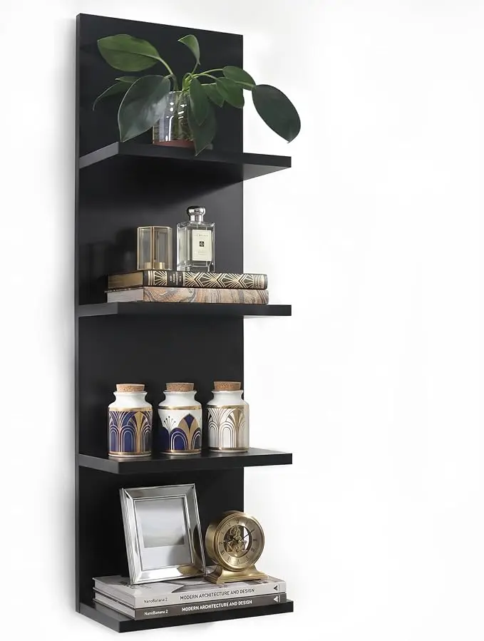 Homaterial Wall Shelves 4 Tier, Simple Vertical Corner Shelf