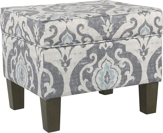 Homepop Home Decor |K7646-A750 | Upholstered Modern Rectangular Storage Ottoman