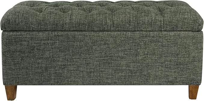 Homepop Home Decor Tufted Ainsley Button Storage Ottoman Bench