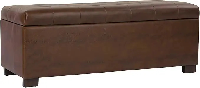 HomePop Large Tufted Storage Bench