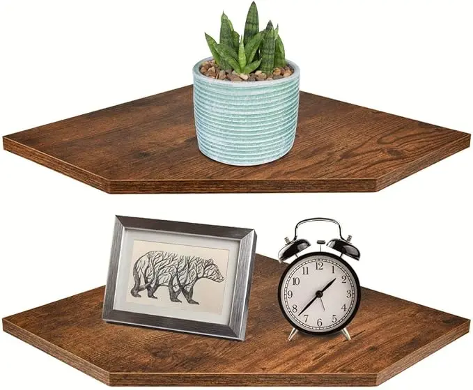 Homode Corner Shelf Wall Mount, Cable Box, Game Console, Storage