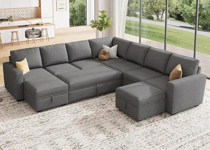 HONBAY Modular Sectional Sleeper Sofa