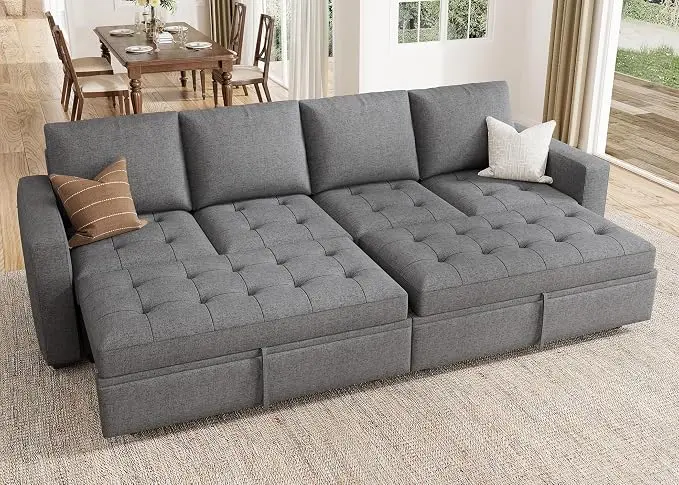 HONBAY Modular Sectional Sleeper Sofa
