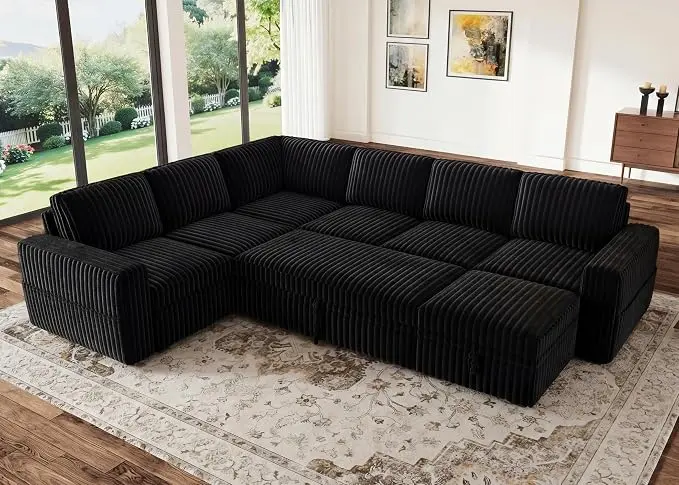 HONBAY Modular Sectional Sleeper Sofa