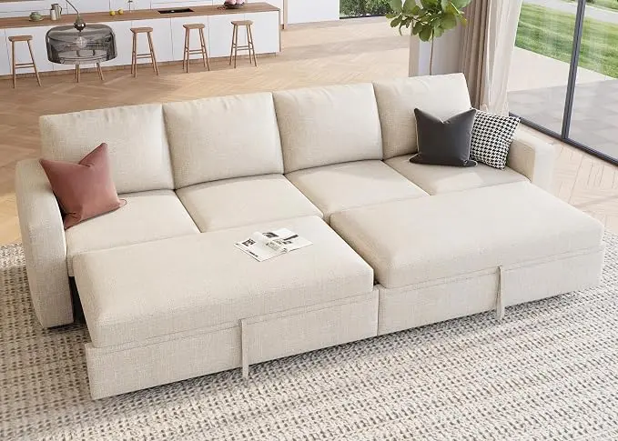 HONBAY Modular Sectional Sleeper Sofa Bed,
