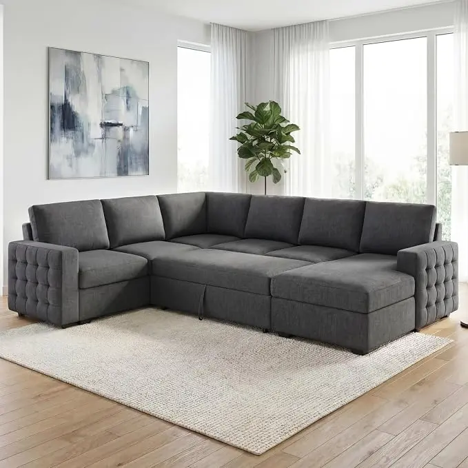 HONBAY Sectional Sleeper Sofa