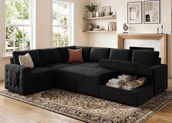 HONBAY Sectional Sleeper Sofa