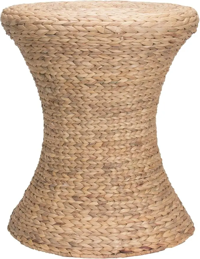Household Essentials Handwoven Water Hyacinth Wicker Stool