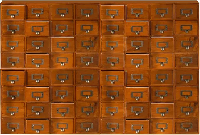 Huge Modular Stackable Against Wall 64-Drawer Apothecary Curio Cabinet Vintage