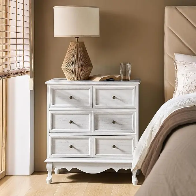 HULALA HOME 3-Drawer Nightstand