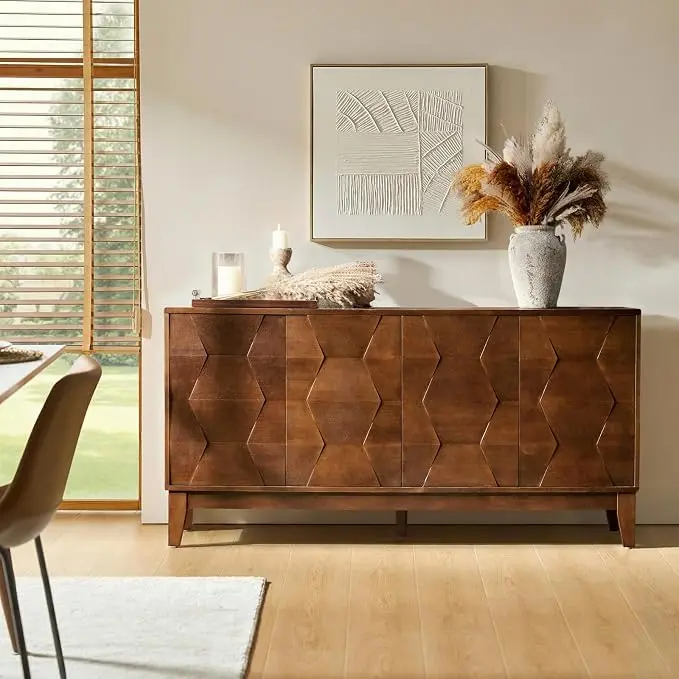 HULALA HOME Mid Century Sideboard Buffet Cabinet