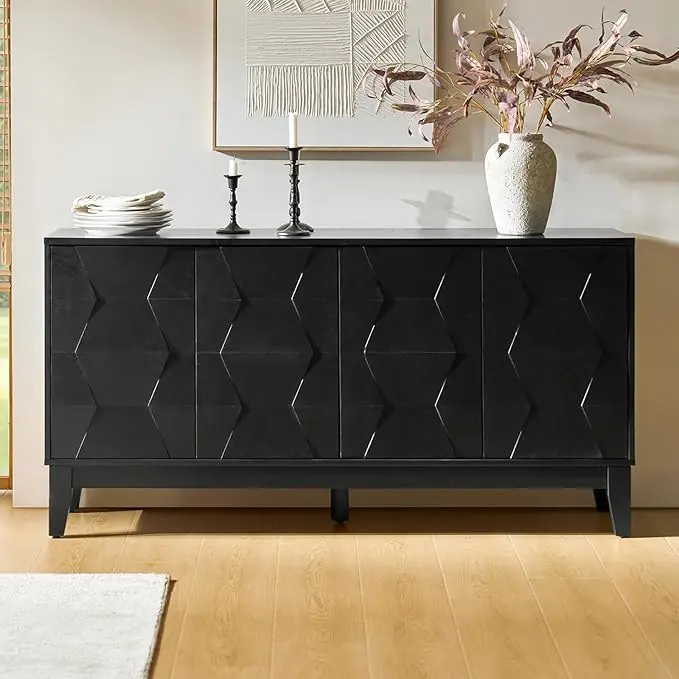 HULALA HOME Mid Century Sideboard Buffet Cabinet