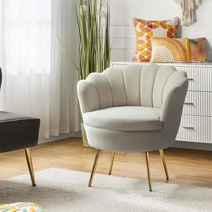 HULALA HOME Modern Velvet Accent Chair