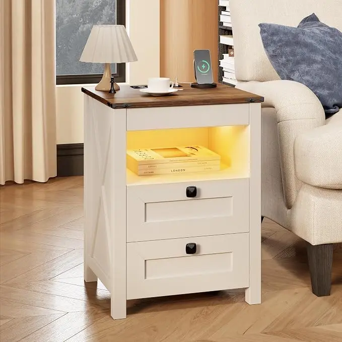 HWB LED Nightstand with Gun Drawer