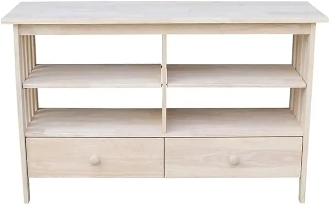 IC International Concepts, Mission Entertainment/TV Stand, Solid Real Wood