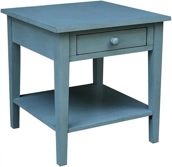IC INTERNATIONAL CONCEPTS Spencer Blue Wood End Table