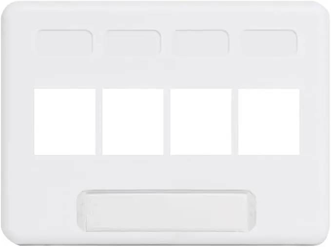 ICC 4-Port Modular Furniture Faceplate