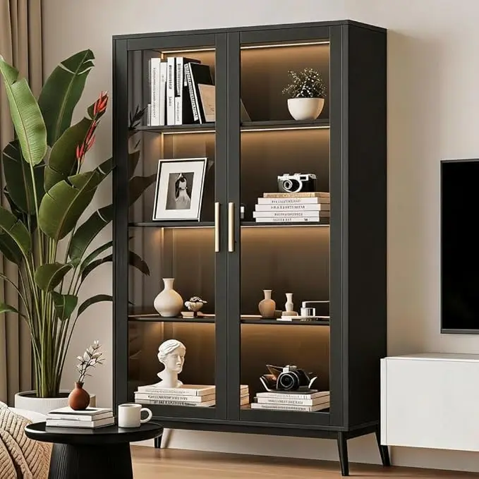 IDEALHOUSE Glass Display Cabinet