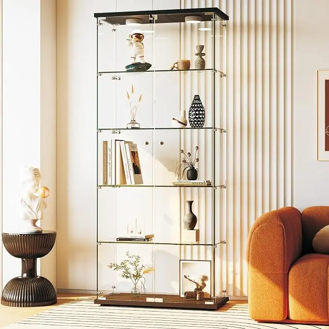 IDEALHOUSE Tempered Glass Display Cabinet