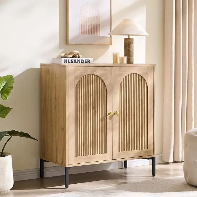 IFBUY Modern Sideboard Buffet Cabinet, Wooden Modular Coffee Bar Cabinets