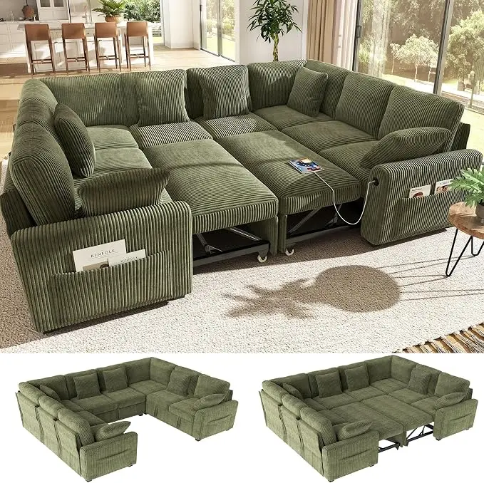 Ihanherry 8-Seater Large Sectional Sofa Bed