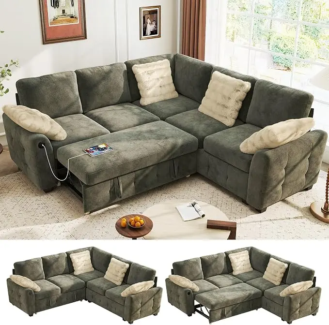 Ihanherry L-Shaped Sectional Sofa Bed
