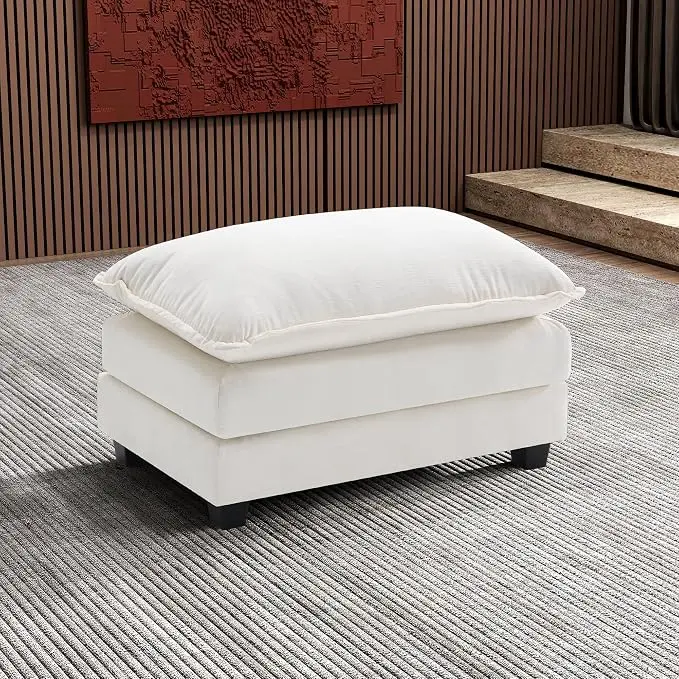 Ihanherry Ottoman for Modular Sectional Cloud Sofa, Chenille Deep Seat Couch