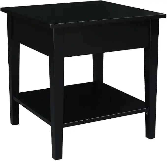 International Concepts Spencer Black Wood End Table
