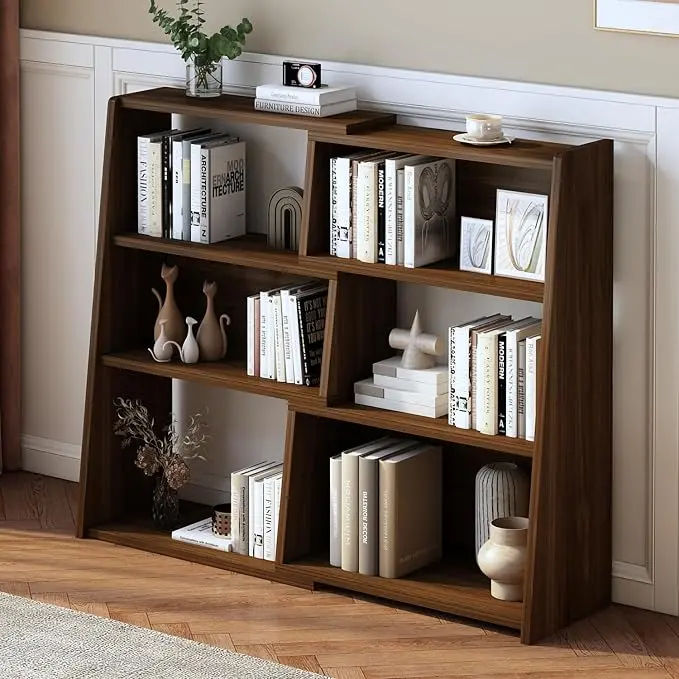 IOTXY Wooden Extendable Shelf Bookcase