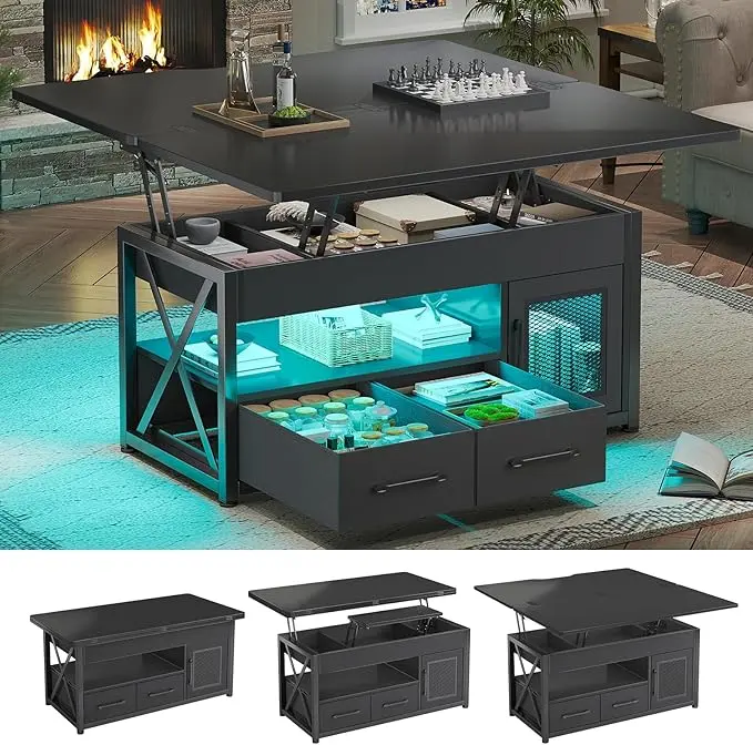 Itaar 40" Lift Top Coffee Table, 4 in 1 Coffee Tables