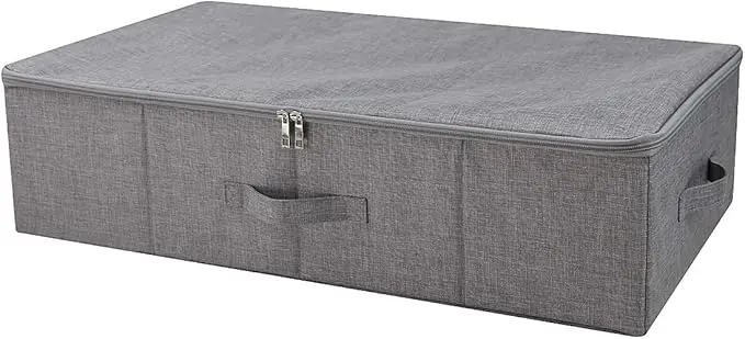 iwill CREATE PRO Under Bed Storage Container, Underbed Shoe Storage Organizer Box with Lid,Dark Gray