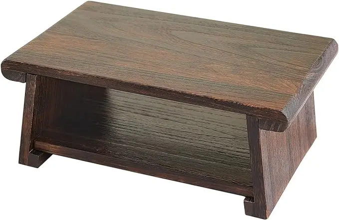 Japanese Altar Table, Folding Floor Table, Wood Small Low Meditation Table