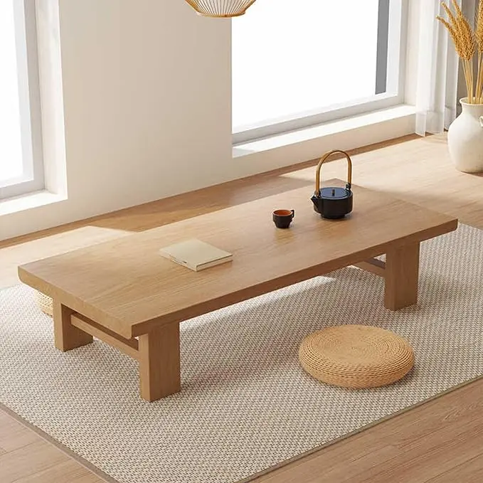 Japanese Floor Table, Low Coffee Table, Japanese Coffee Table, Solid Wood