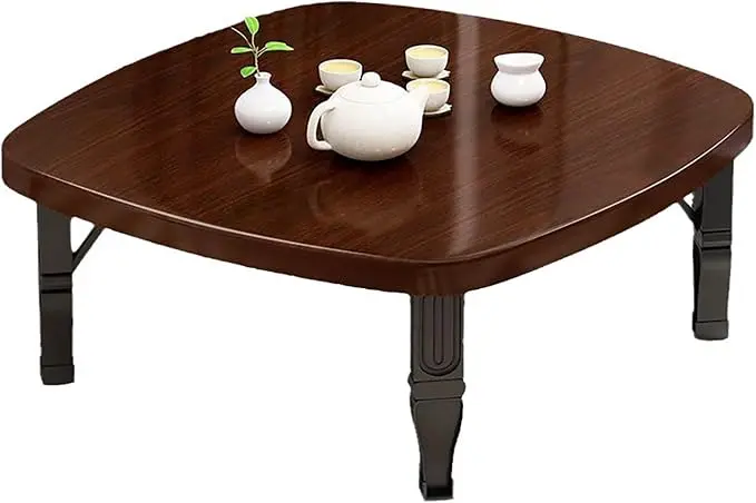 Japanese Floor Table, Square Coffee Table Foldable Tea Table, Low Table Small