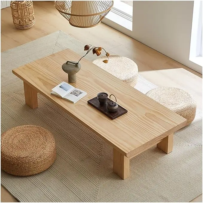 Japanese Floor Table, Vintage Tea Table Low Table, Rectangular Style Tatami