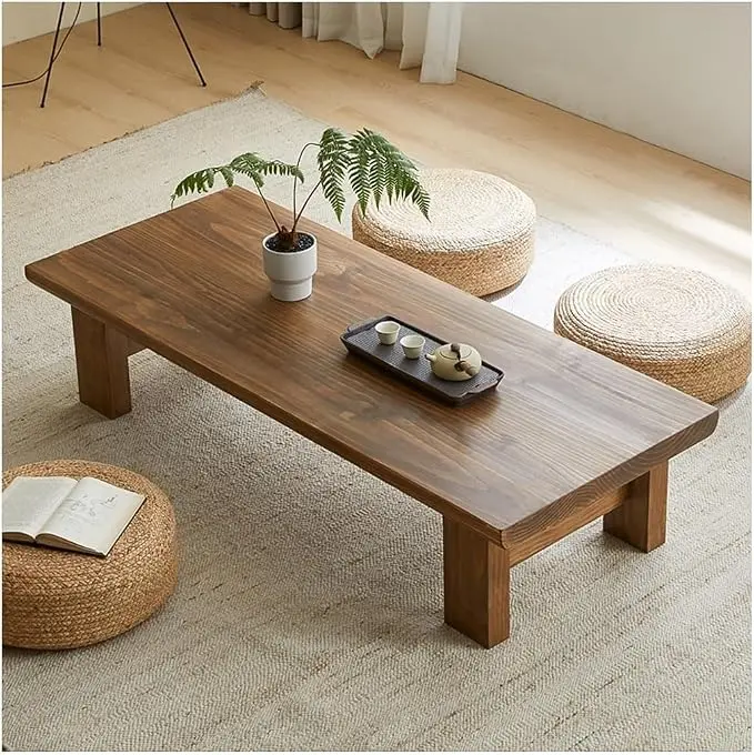 Japanese Floor Table, Vintage Tea Table Low Table, Rectangular Style Tatami