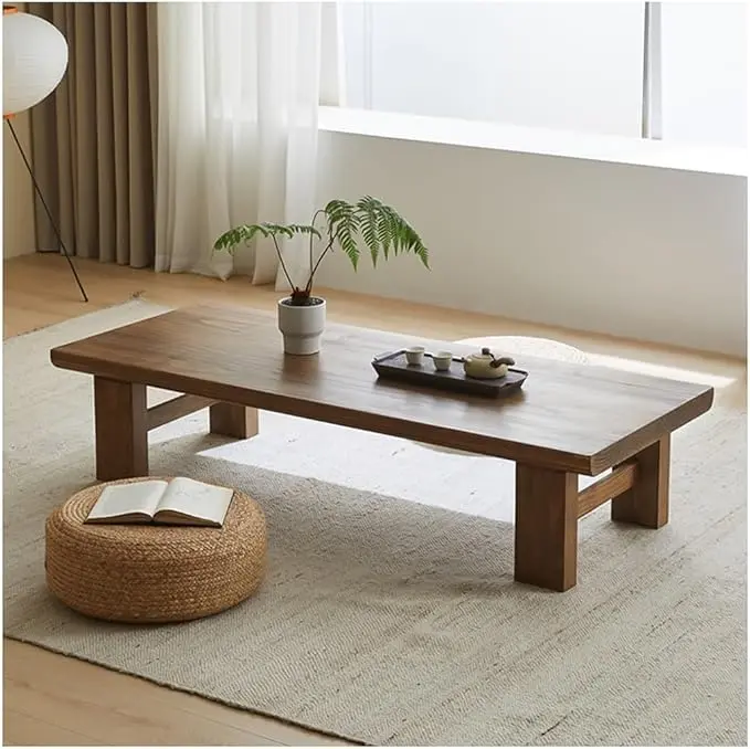 Japanese Floor Table, Vintage Tea Table Low Table, Rectangular Style Tatami