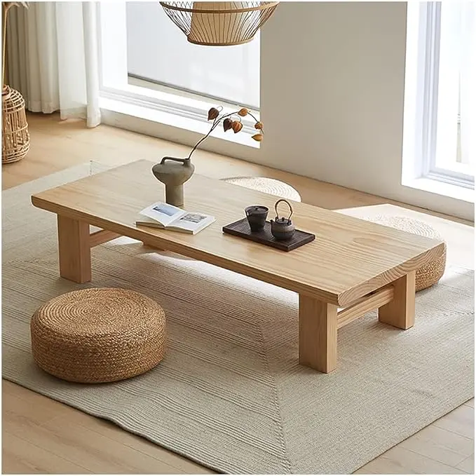 Japanese Floor Table, Vintage Tea Table Low Table, Rectangular Style Tatami