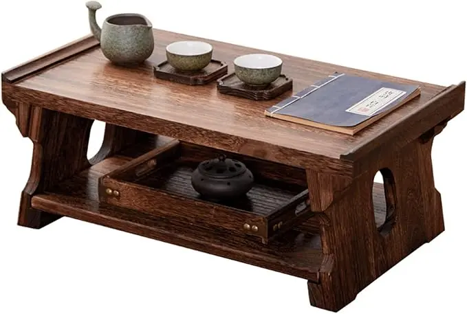 Japanese Solid Wood Tatami Tea Table, Low Coffee Table