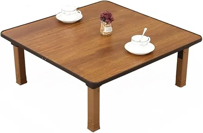Japanese-Style Square Folding Tea Coffee Table, Low Table, Dining Table