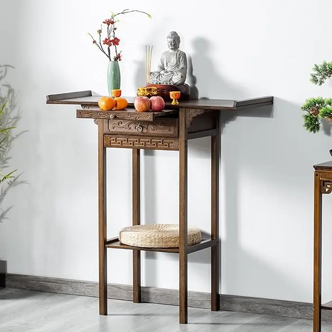 Japanese Zen Style Altar End Table Vintage Console Table