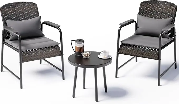 Jing's Villa 3-Piece Outdoor Bistro Set