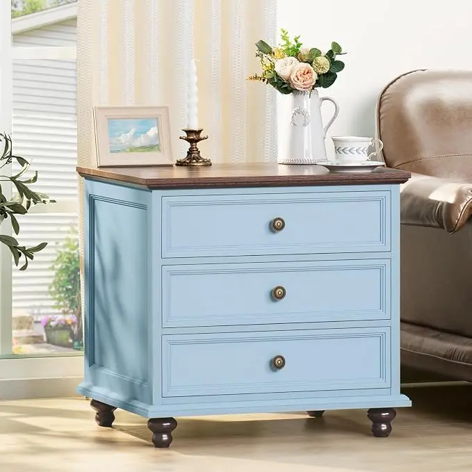 Joaxswe 24" Wide Farmhouse Night Stand, Large End Table