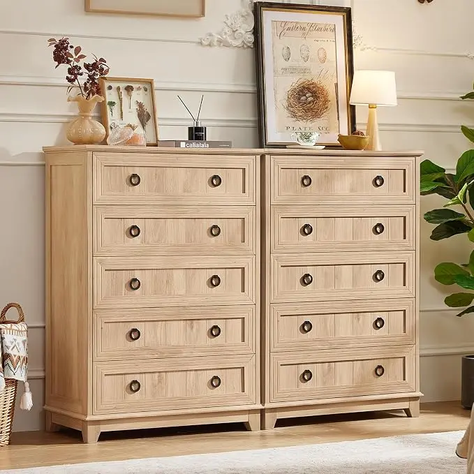 Joaxswe Farmhouse 5 Drawer Dresser