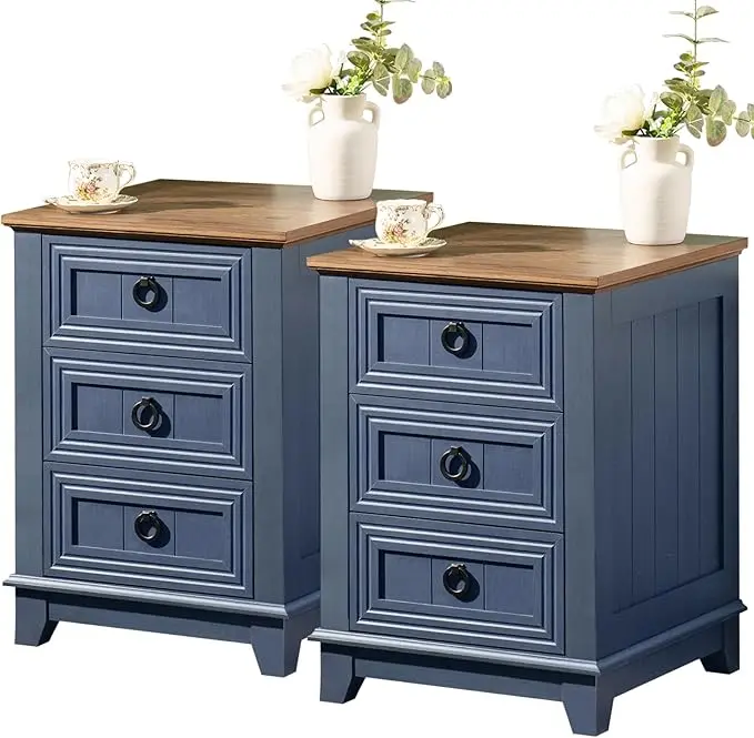 Joaxswe Night Stand Set of 2, Farmhouse 18" End Table