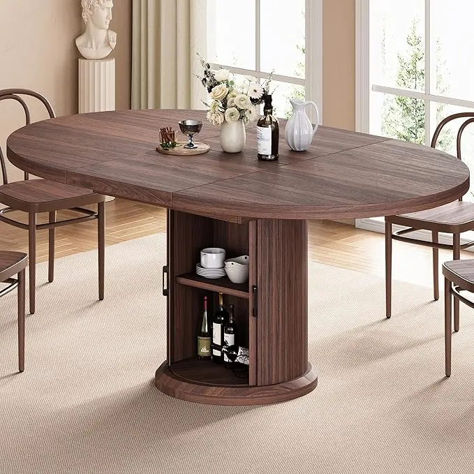 Jocoevol 47″–63″ Extendable Round Dining Table