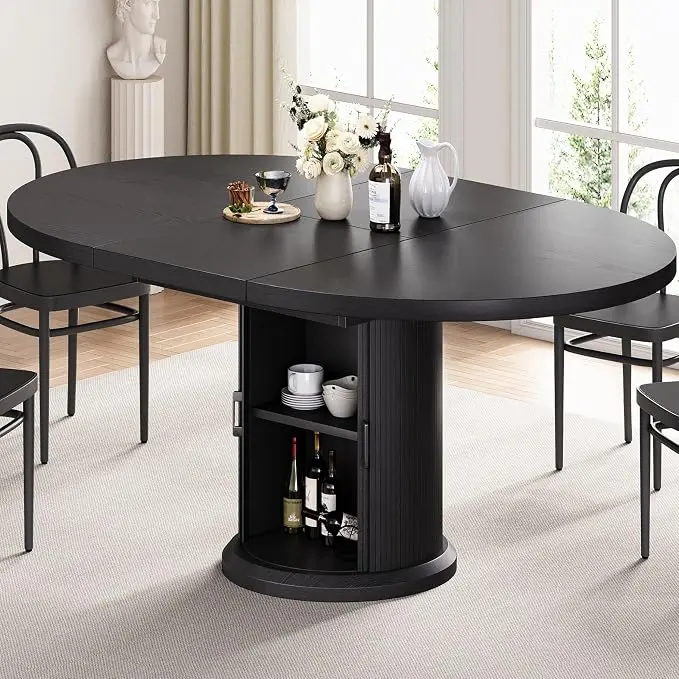 Jocoevol 47″–63″ Extendable Round Dining Table